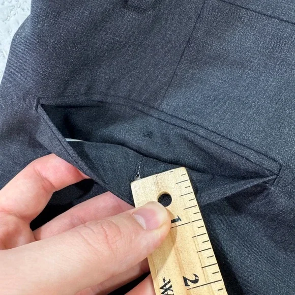 Suitsupply Brescia Trousers Mens 36x28 Grey Vitale Barberis Canonico Wool Casual - Picture 3 of 15